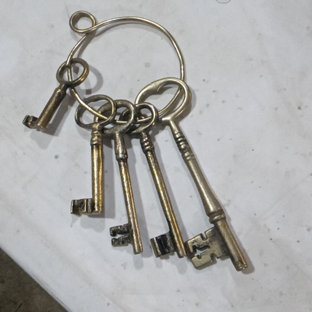 Brass skeleton keys